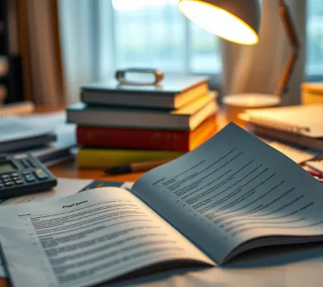 A BOOK OPEN ON A DESK
